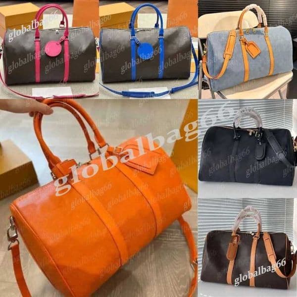 10A Designer Duffel Bags High quality Hot designer Men women fashion travel Large capacity Zipper open and close coated canvas leather hand bill shoulder crossbody