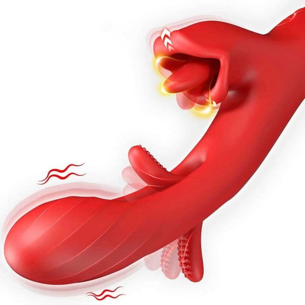 2 in 1 Tongue Thrusting Dildo Vibrator for Women 360 Rotating Clitoris Licking Flapping Stimulator G Spot Toys for Adult 18 Z260408