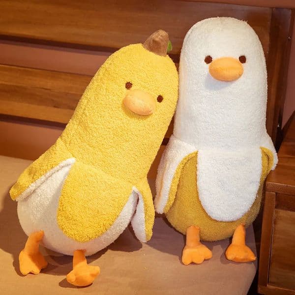 1pc 50cm70cm Creative Banana Duck Plush Toys Pillow Soft Down Cotton Cartoon Sleeping Home Sofa Bed Decoration Girl Gifts 260407