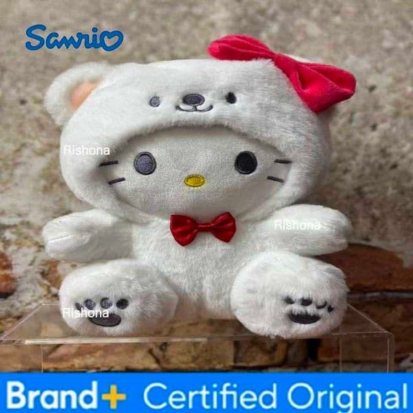 Sanrio 22cm Melody Kuromi Pillow KT Plush Toy Girls Soft Stuffed Animal Toys Heart My Melody Cinnamoroll Stuff Doll Gifts H260408