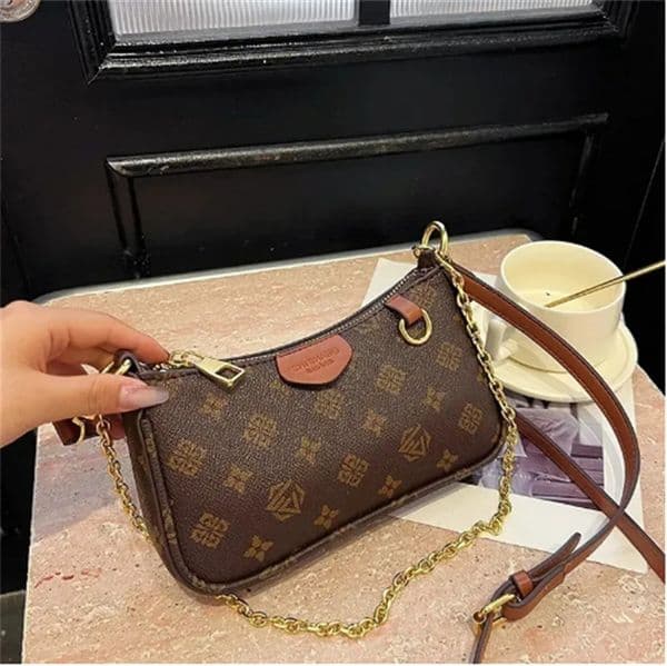 Designer Bags Fashion Shoulder Bags Chain Leather Embossed Crossbody Old Flower Chain Handbags Luxury bag Letters Stripe Armpit Bag Designer Purse Free shipping