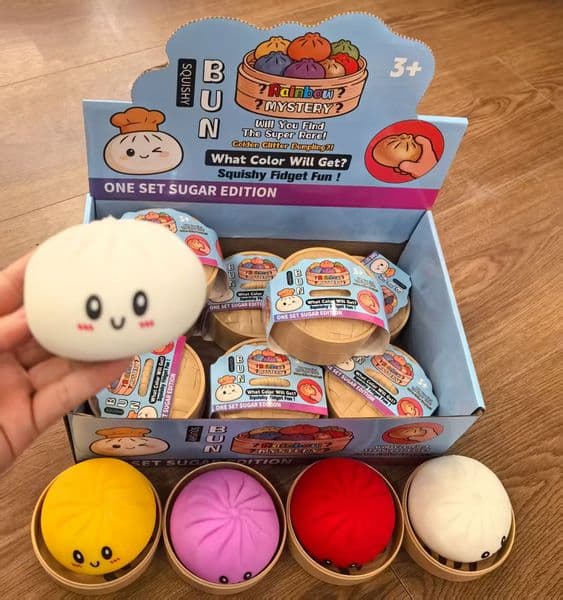 Colorful Dumpling Squishes NeeDoh Stress Balls Fidget Sensory Toys Simulation Food Squishies Bun with Squeeze Dough Ball Gifts BY sea Y2605222