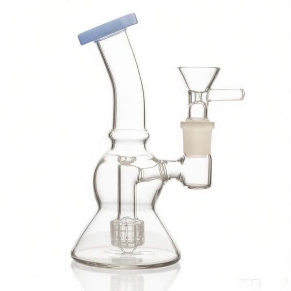 Wholesale Colorful Mini Recycler glass Oil burner Bongs hookah Clear Thick heady Glass Water tobacco Pipes bubbler beaker water bongs With smoking banger bowl