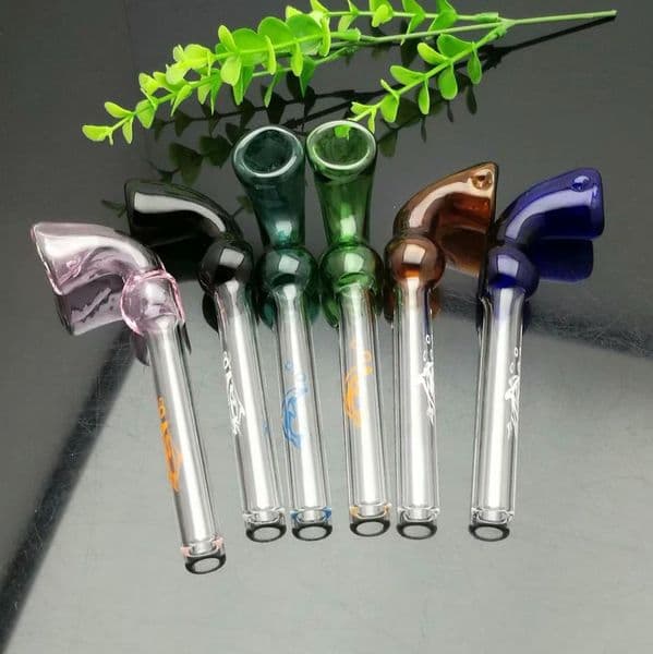 The latest color curved dolphin printed glass pipe Great Pyrex Glass Oil Burner Pipe Thick oil rigs glass water pipe