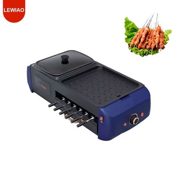 Electric Multi Cooker For Hot Pot Grill Fryer Pan For Bbq Steaks Ramen Noodles Cooking With Griddle Function