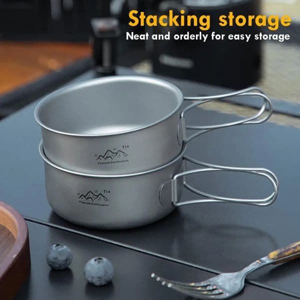 Ultralight Camping Pot Frying Pan Bowl Picnic Portable Cookware Outdoor Traveling Cooking Supplies 260408 Y260522