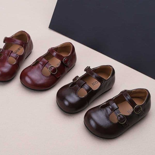 Girls Leather Shoes 2025 Autumn New Simple British Style Baby Shoes Fashionable Versatile Casual Non-Slip Princess Shoes Q260408