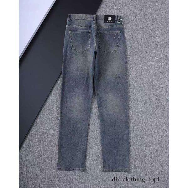 vittonity jeans mens jeans trendy brand new embroidered cropped pants versatile letter casual slim fit long summer autumn man womens Lvs Jeans 6b7