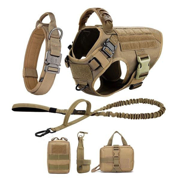 Large Dog Harness And Leash Set Pet German Shepherd Malinois Training Walking Vest Dog Harness And Collar For Medium Large Dogs 260407BJ