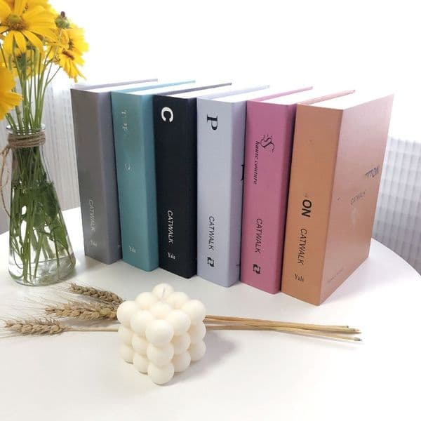 Classic Designer Letters for Interior Decor - Set of Simulated Books with Foldable Design (European/American Style)