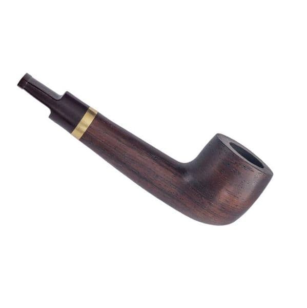 Smoking Pipe Black sandalwood pipe, old-fashioned mini portable straight dry tobacco bag bucket, men's entry-level solid wood small size