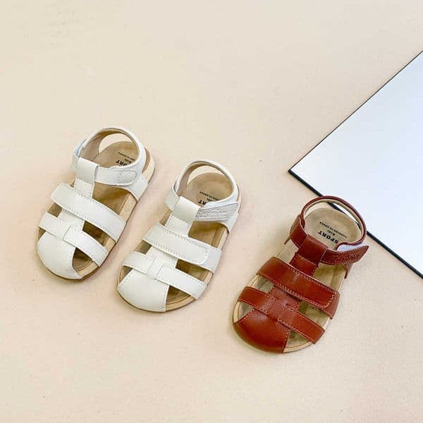 Korean-style girls sandals new summer childrens beach shoes baby girls non-slip sandals woven baby sandals Q260408