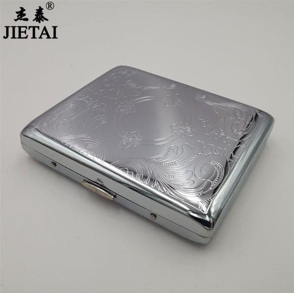 Smoking Pipes 20 Metal Cigarette Boxes, Split, High Capacity, Compression Resistant, Ultra Thin Clip Cigarette Boxes