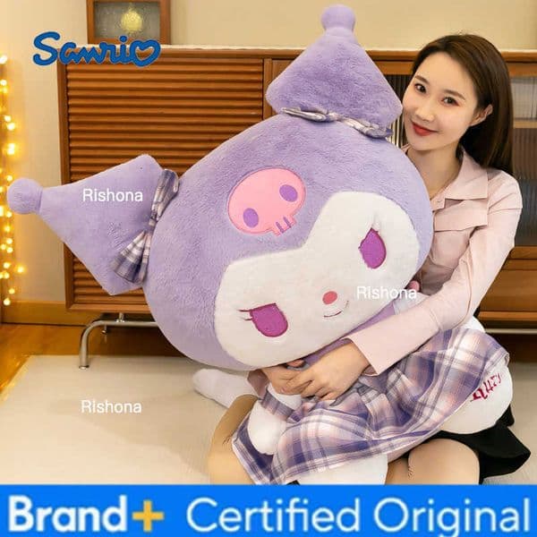 Sanrio New Cherry Velvet Kuromi Plush Toy Large Scissors Machine Exchange Doll Gift Shop Supply Kuromi Plush Kawaii Pillow Toy H260408