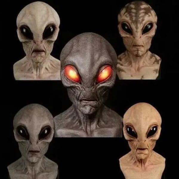 Designer Halloween Horror Faceless Man Mask Creepy Full gift set Face Latex Helmet Alien Party Decoration Funny Cosplay Prop Decoration 13