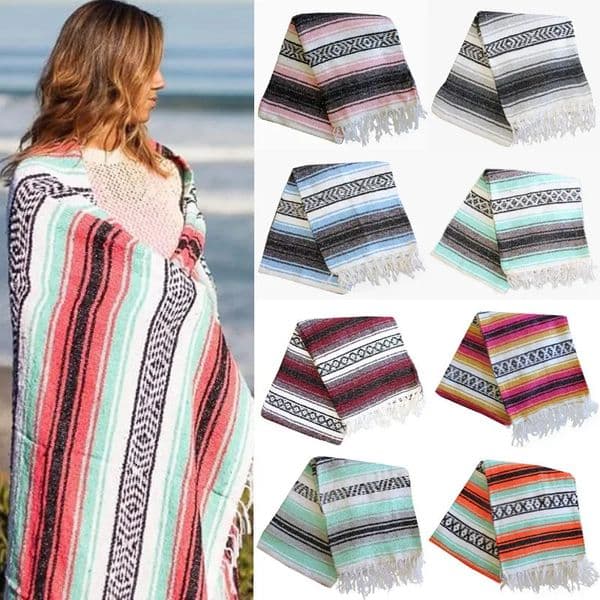 Mexico Beach Blanket Cover Outdoor Decor Sofa Leisure Blanket Bedspread Outdoor Camping Picnic Mat Bohemian Tapestry Rug 260407BJ