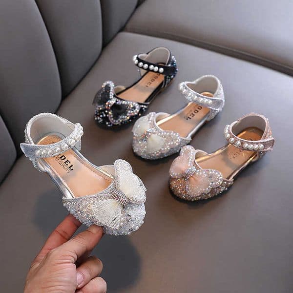 2026 Autumn New Korean Style Girls Princess Shoes for Young Middle and Older Children Princess Shoes with Dance Bow Q260408