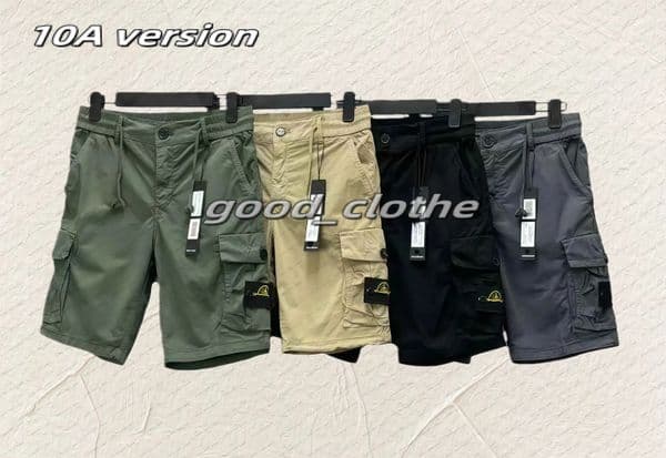 Summer men's top stoney shorts cargo large pocket loose casual outdoor label compass logo quarter topstoney pants High quality comfortable versatile shorts 6bd