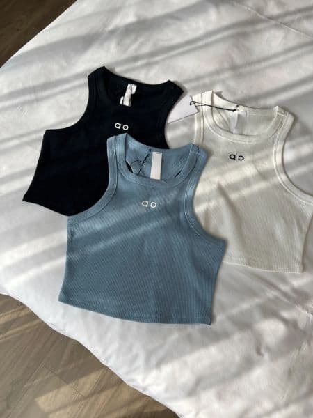 Women sports vest fashion knitted casual sleeveless yoga bra fitness running sports vest
