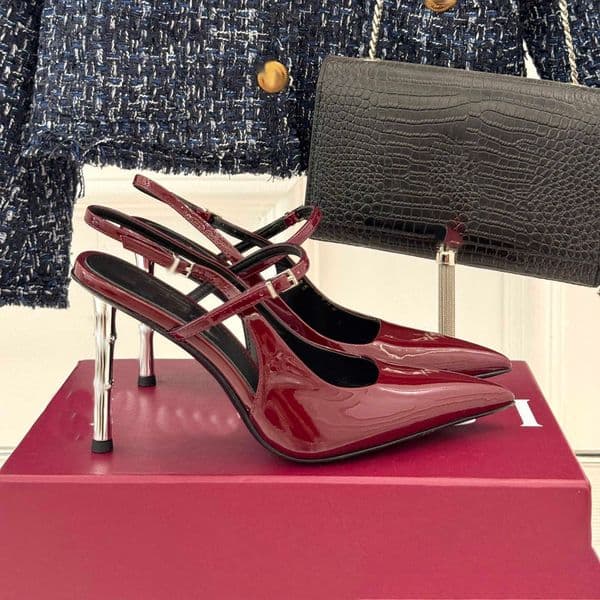 Luxury Summer High-heeled Pointed Toe Women Sandals Fashion High Heels Runway Parties Weddings Dress Shoes Ladies Shallow Slingback Pumps 260408
