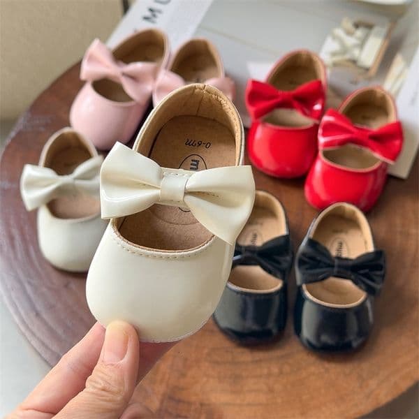 born Baby Shoes Infant Girls Bowknot Classic Princess Dress Shoes Toddler First Walker Crib Shoe 260407