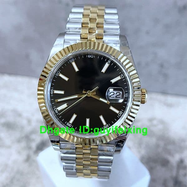 High quality designer watch BP Factory men watches Date just 41mm Golden Finish Balck Dial watch for man 126333 116233 Men's steel automatic movement Wristwatch