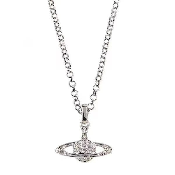 Designer Necklace Planet Pendant Womens High Edition Star Full Diamond Collar Chain Necklaces For Women Jewelry