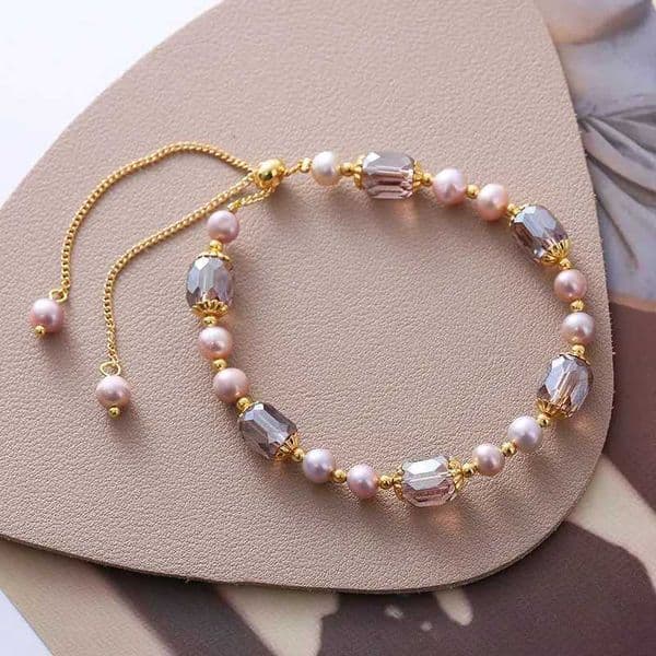 Natural Freshwater Pearl for Women Summer Accessories for Girls Adjustable Size Crystal Nice Girls Gifts L260408