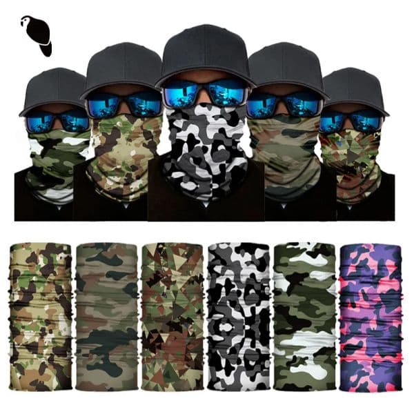 Outdoor Sports Seamless Magic Scarf Cycling Camo Half Face Scarves Bahamas Magic Half Face Mask Men Women Neck Gaiter Polyester Headband Outdoor Party Masks