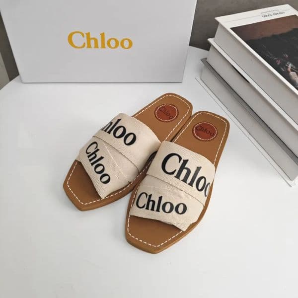 Luxury Sandals Flat Slides Designer Canvas Slippers Womens sandal sandale shoes casual bottom summer flat flip flops women Cloth woven cloth