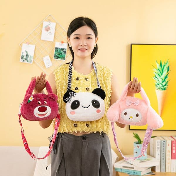 New Cute Cartoon Bag Student Single Shoulder Plush Doll Handbag Manufacturer Direct Sales Wholesale Spot Free Shipping Cost