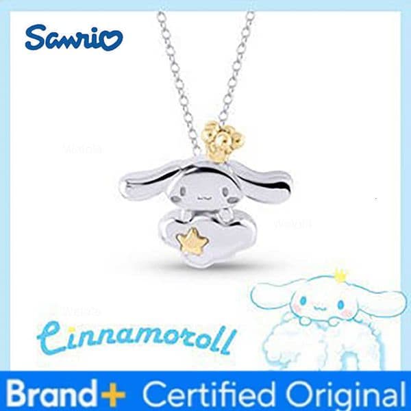 Sanrio Sanrios Cute Cinnamoroll Necklace Anime Characters Kuromi Animal Pendant Chain Necklaces 3D Cartoon Charm Jewelry Girls Gifts H260408