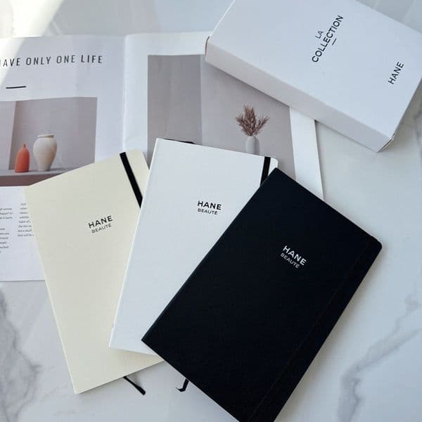 Ho Sell Luxury BEAUTE Business A5 Notebook 3 color 2026 Designer Classic Letter Logo Notepads Diary Exquisite Holiday Gift Notepads three-piece set