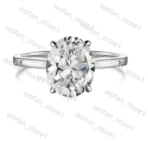 Wedding Rings Wong Rain 18K Gold-Plated 925 Sterling Silver Oval High Carbon Diamond Engagement Exquisite Jewelry Rings Wholesale For Womens Gifts 4F9