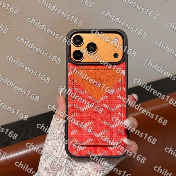 GO Designer Phone Cases For iPhone 17 pro max Luxury Holder Phone Case with iPhone 16 ProMax Cases Apple 15 14 13 12 Cell PhoneCases Leather Mobile Cover