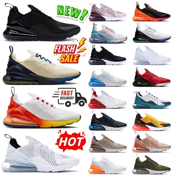 Designer Shoes 270s 270 Running Shoes For Men Women Sneakers triple black white spirit teal tea berry university red Angles Sepia Stone outdoor sport mens trainers