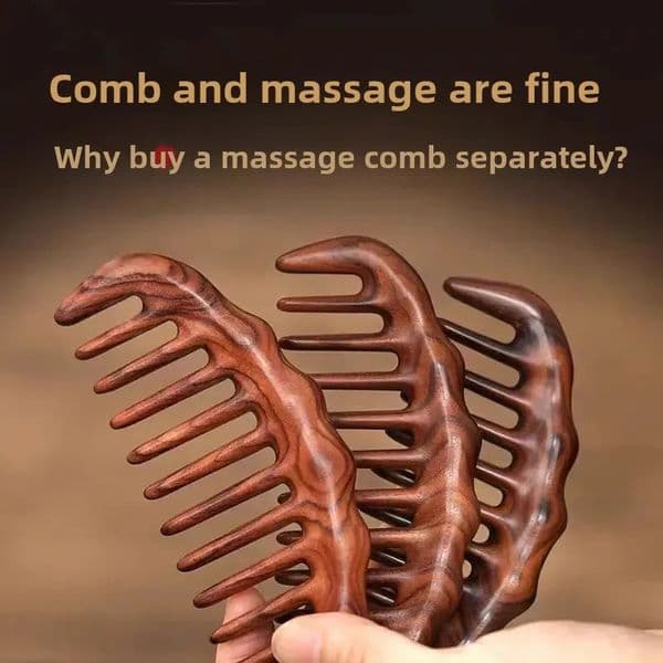 Professional Hair Salon Comb Wide Tooth Massage Comb Fine Tooth Smooth Comb Wooden Comb Meridian Comb Wholesale Wooden Comb 260408BJ