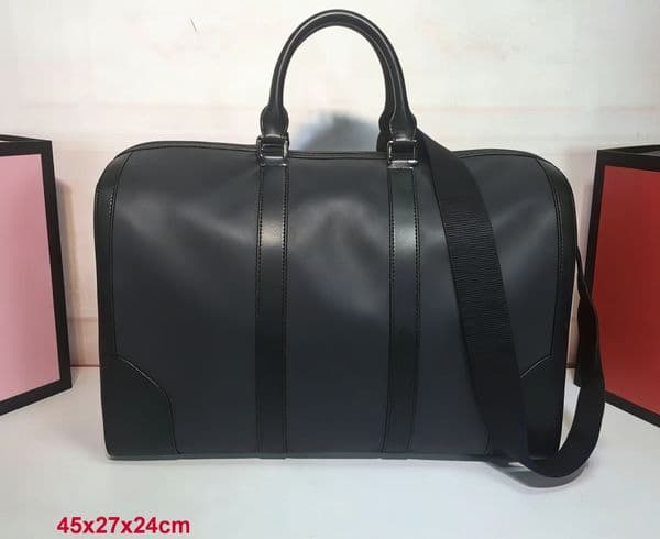 Luxury Designer Duffle bag 10A Large Duffle Bag Black embossed Travel Bags Outdoor Leather Polyester Plain Print Stripes Letter Soft Single Oversize Luggage Bag