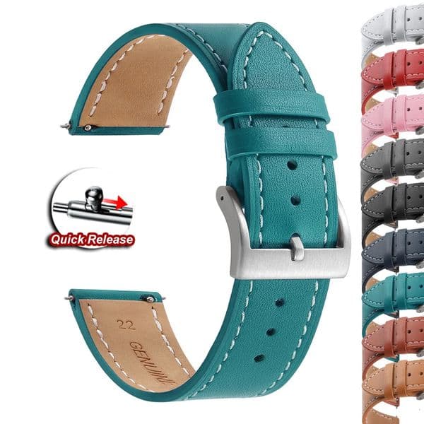 Quick Release Vintage Leather Watch Band 18mm 20mm 22mm 24mm Stitching Cowhide Strap for Brown Wrist Bracelet for Seiko 260403