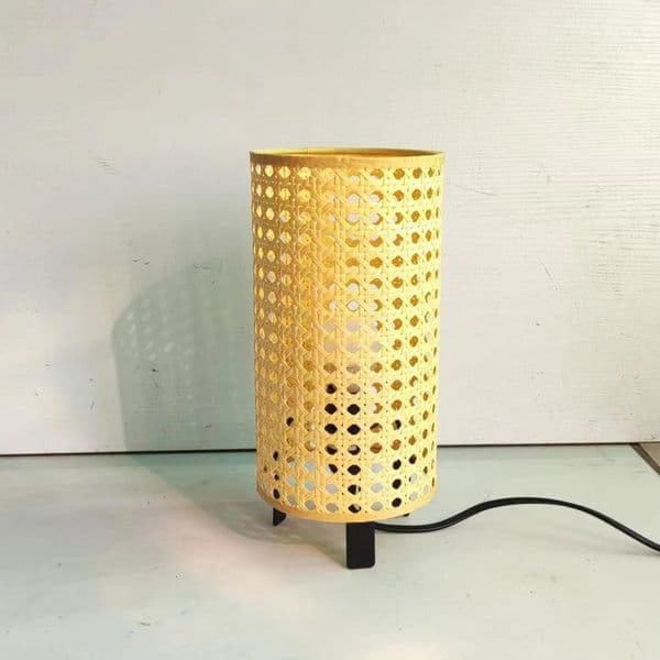 Japanese-Style Bedside Table Lamp For Bedroom Study, Bamboo And Rattan Woven Ambient Light, New Chinese-Style Handmade Wabi-Sabi Ins-Style Homestay