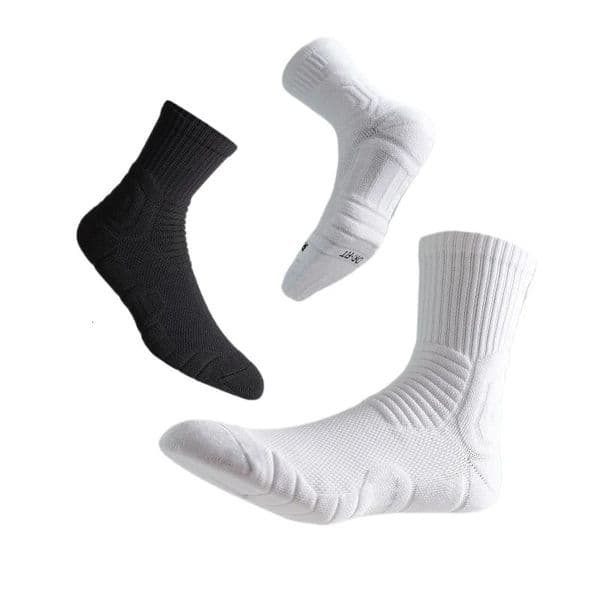 1 pairs professional mens basketball socks with thick towel bottom breathable sports long badminton 260407