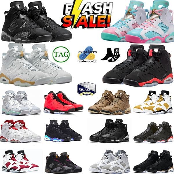 Designer Shoes j6 Basketball Shoes 6s Iced Built For This Cap and Gown Cool Grey Brown Black Cat Kelp Midnight Navy Mens womens Sports sneakers outdoors For Men Women