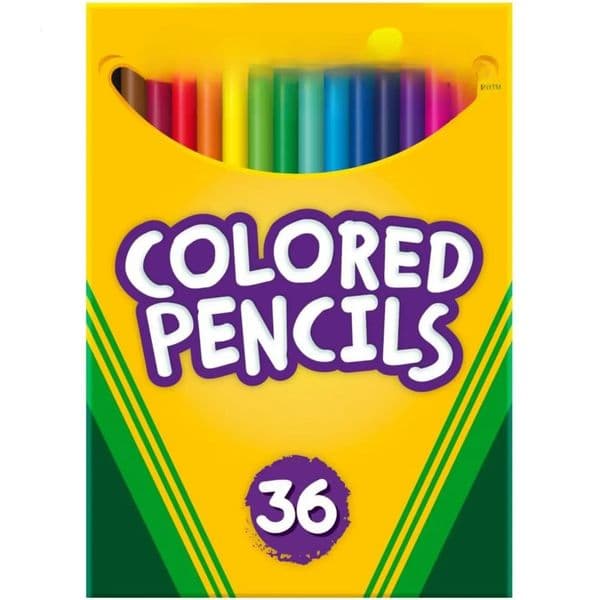 Colored Pencils 36ct Childrens pencil sets arts and crafts supplies coloring book pencils gifts for children and toddlers 260407BJ