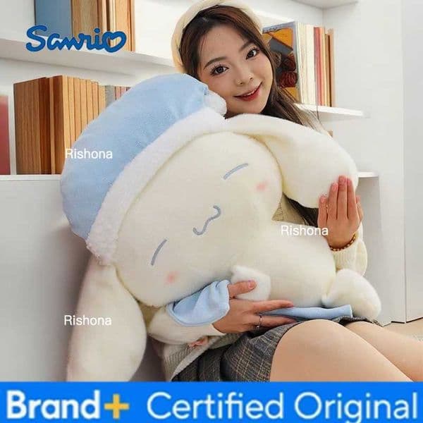 Sanrio 50CM Sleeping Cartoon Anime Cinnamoroll Plushies Stuffed Animal Home Decoration Peluche Sleeping Pillow Holiday Gifts H260408