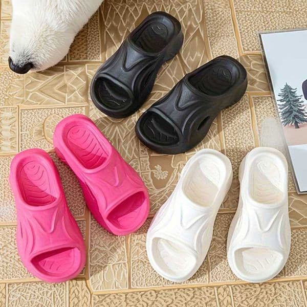 2025 Beach Casual Black Thick-Soled Height-Increasing 7cm Womens Shoes Non-Slip Sandals for Women Summer Outdoor New Style Comfortable Feel T260408