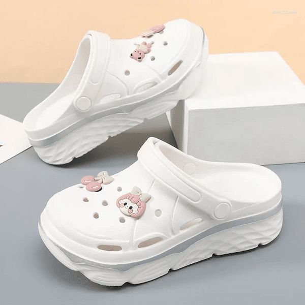 Casual Shoes Summer Outdoor Beach Big Toe Slides Garden Clogs Breathable For Women Platform Crogs Girl's Sandals Wrapped Slippers