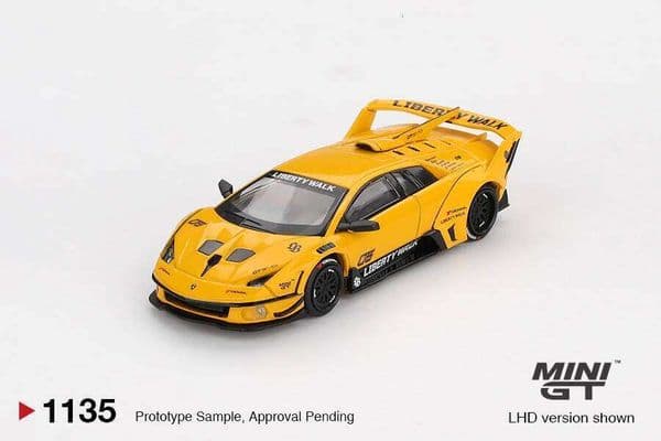 MINIGT 1/64 LB-Silhouette WORKS MURCIELAGO GT Evo Yellow MGT01135-CH Cars Alloy Diecast Metal Model Kids Toys Boys 26W0409