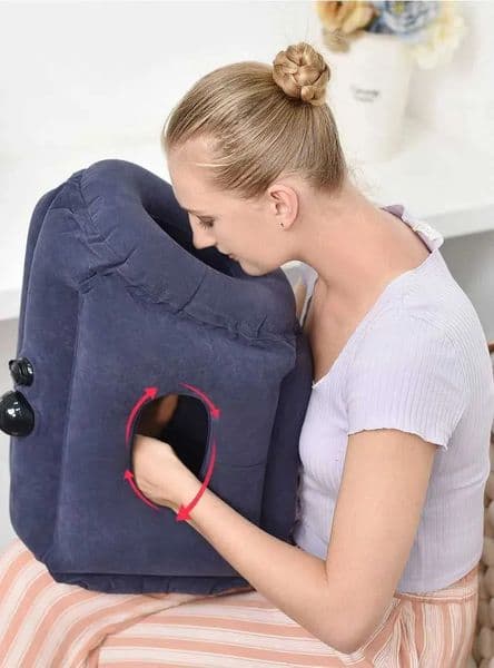 Luxury Designer art Floating Sleep Inflatable Waist Pad Travel Overseas Portable Long Distance Airplane Lunch Rest Pillow Shipping 3