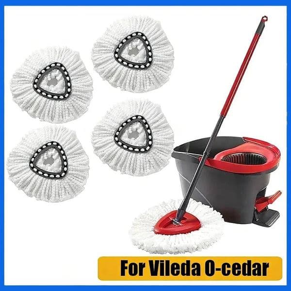 White Microfiber Refills Spin Cloth Head for Vileda O-cedar Replacement Mop Heads ddmythur