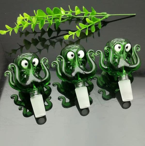 Smoking Pipes bongs Manufacture Hand-blown hookah Green octopus glass bubble head
